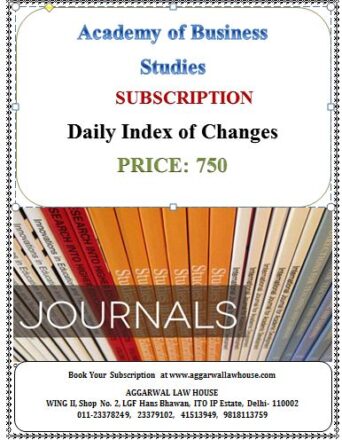 Academy of Business Studies Daily Index of Changes Subscription Edition 2021