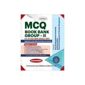 Commercial MCQ Book Bank Group-II For CA Inter New Syllabus 2023 by Gurukripa Applicable for May 2024 Exam