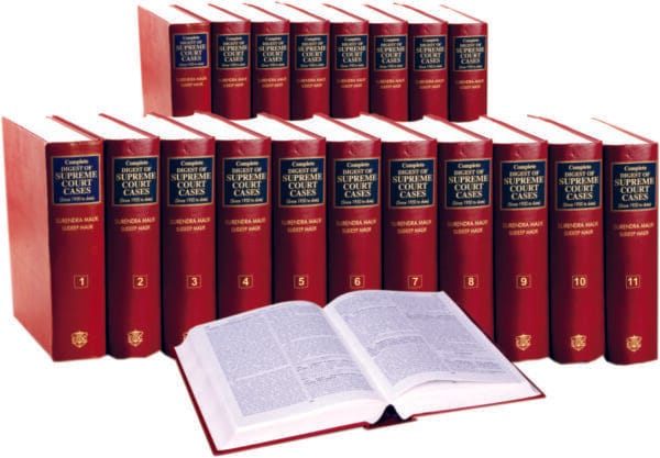 EBC Complete Digest of Supreme Court Cases (Since 1950 to 2024 be published in about 60 vols.) Vols 1 to 58 published and available by Surendra Malik And Sudeep Malik