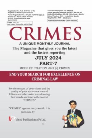 Vinod Publication Crimes (Monthly) 2025 Annual Subscription