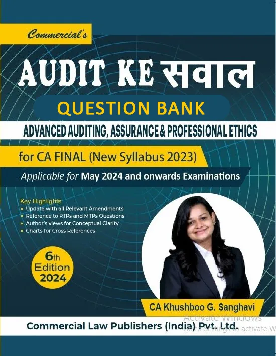 Commercial CA Final Audit Ke SAWAL New Syllabus By CA Khusboo Girish Sanghavi Applicable for May 2024 Exam