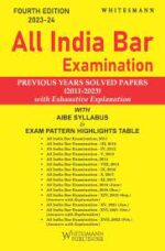 Whitemann All India Bar Examination Previous Years Solved Papers 2011-23 Edition 2023