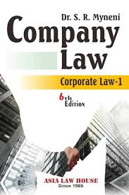 Asia Law House Company Law ( Corporate Law - l ) by S.R. MYNENI Reprint Edition 2025