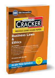 Taxmann Cracker Business Law & Ethics for CMA Inter (New Syllabus) by Leena Lalit Parakh Applicable For June 2024 Exams