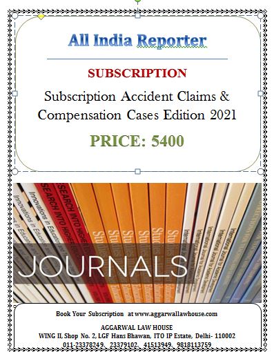 All India Reporter Subscription Accident Claims & Compensation Cases Edition 2023
