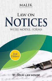 Delhi Law House IYER'S Law of Notices and Model Forms (Civil & Criminal) Alongwith Summons & Warrants Edition 2023