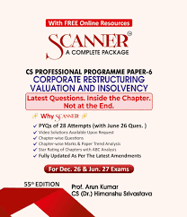 SHUCHITA SOLVED SCANNER CORPORATE RESTRUCTURING,VALUATION AND INSOLVENCY CS PROFESSIONAL PROGRAMME GROUP-II A(SYLLABUS 2022) PAPER-6 BY ARUN KUMAR APPLICABLE FOR DEC.2026/JUNE.2027 EXAM