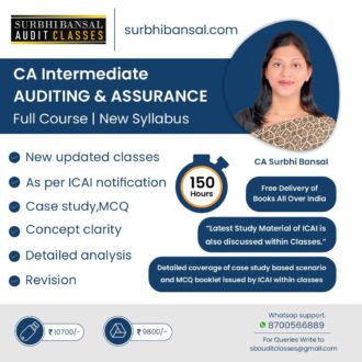 Video Lecture Auditing & Assurance For CA Inter Group 2 New Syllabus by Surbhi Bansal Applicable for November 2023 Exam Available in Google Drive / Pen Drive