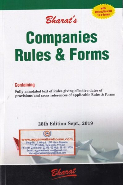 Bharat's Companies Rules & Forms Edition 2019