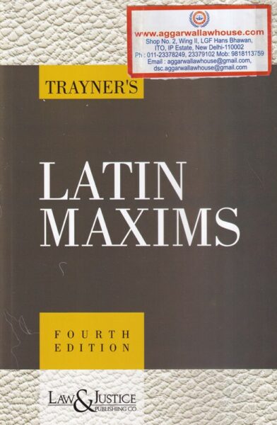 Law&Justice Latin Maxims by Trayner's Edition 2024