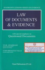 Vinod Publications Lessons Series on Evidence Law of Documents & Evidence by VSR AVADHANI & V SOUBHAGYA VALLI Edition 2020