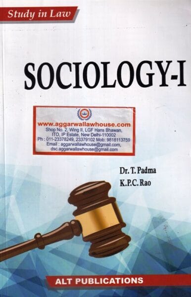 ALT Publications' Study in law SOCIOLOGY-I by DR T PADMA & K.P.C RAO ...