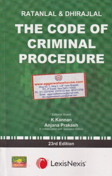 LexisNexis Ratanlal & Dhirajlal The Code of Criminal Procedure Edition 2023
