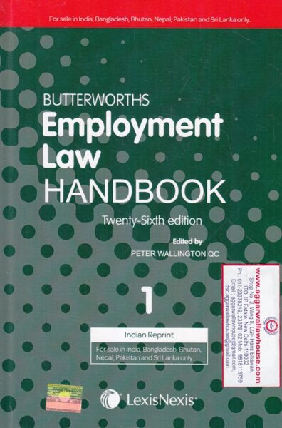 Lexis Nexis Butterworths Employment Law Handbook in 3 Vols by PETER WALLINGTON QC Edition 2019