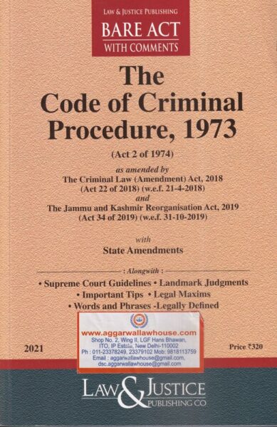 Law&Justice Bare Act with Comments The Code of Criminal procedure, 1973 Edition 2023