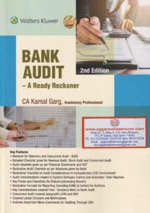 Wolters Kluwer Bank Audit A Ready Reckoner by KAMAL GARG Edition 2020