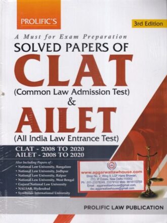Prolific's A Must for Preparation Solved Papers of CLAT Common Law Admission Test & AILET All India Law Entrance Test Edition 2021