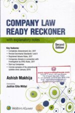 Wolters Kluwer Company Law Ready Reckoner by ASHISH MAKHIJA Edition 2018