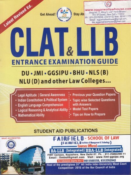 Student Aid Publications CLAT & LLB Entrance Examination Guide Edition 2019