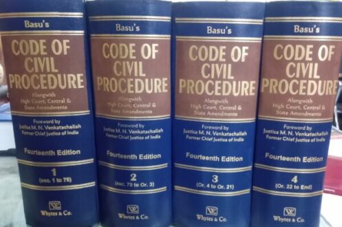 Whytes & Co Basu's Code of Civil Procedure (In 4 Volumes) Edition 2021