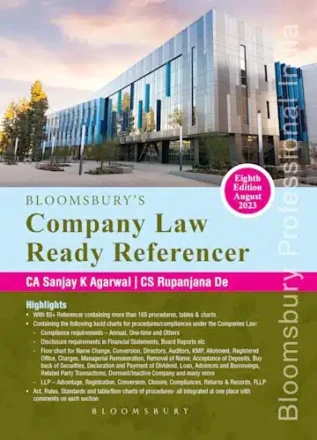 Bloomsbury Company Law Ready Referencer By SANJAY K AGARWAL & RUPANJANA DE Edition August 2023