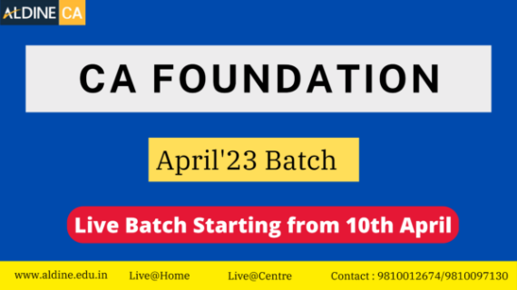 Aldine CA Foundation Video Lecture Live at Home Classes with Google Drive Backup for Nov 2023 & May 2024 & Onwards exams
