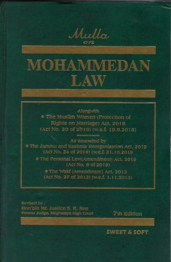 Sweet & Soft Mulla on Mohammedan Law Edition 2025