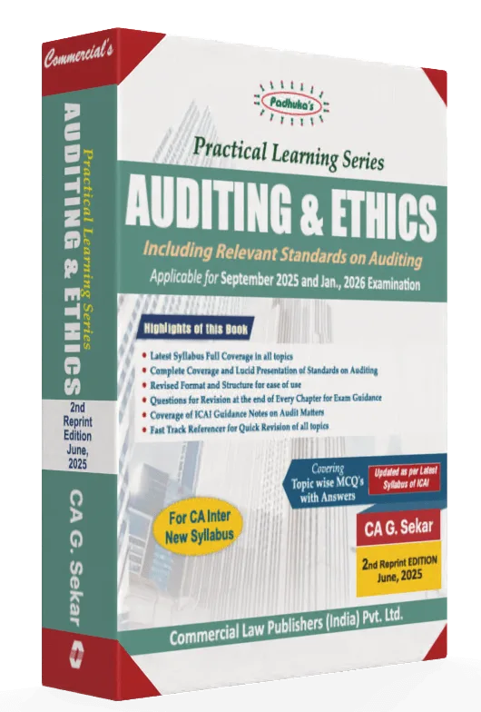 COMMERCIAL CA Inter Padhuka practical learning series Auditing And Ethics CA G Sekar Sep 25 / Jan 26 Exam