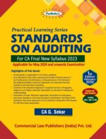 Commercial Padhuka Practical Learning Series Standards on Auditing for CA Final New Syllabus 2023 by G Sekar Applicable For May 2024 Exam