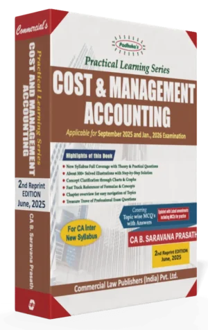 COMMERCIAL  CA Inter Padhuka Cost & Management Accounting B. Saravana Prasath Sep 25 / Jan 26 Exam