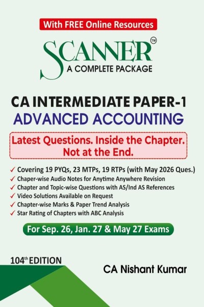 Shuchita Prakashan Advanced Accounting for CA Intermediate Paper-1 by CA Nishant Kumar Applicable for Sep.2026/Jan.2027/May 2027. Eaxm