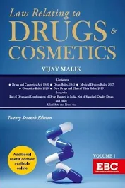 EBC Law Relating to Drugs and Cosmetics Set of 2 Vols by Vijay Malik Edition 2022