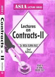 Asia Law House Lectures On Law of contract II by DR.REGA SURYA RAO 2nd Reprint Edition 2024