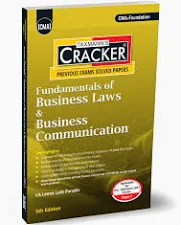 Taxmann Cracker CMA Foundation Fundamentals of Business Laws and Business Communication Paper 1 by CA.Leena Lalit Parakh Applicable For Dec 2026/June.2027 Exams