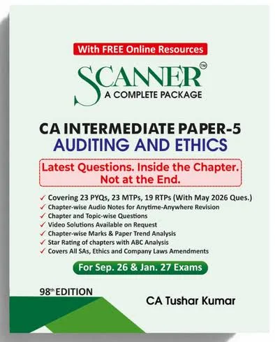 Shuchita Prakashan Auditing and Ethics for CA Intermediate Paper-5 by CA Nishant Kumar Applicable for Sep 2026 & Jan 2027 Exam