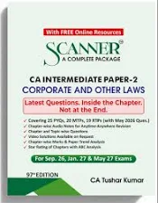 Shuchita Solved Scanner Cost and Other Law for CA Intermediate Paper-2 by CA Tushar Kumar Applicable for May Sept.2026/Jan.2027/May 2027 Exam
