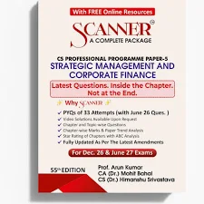 Shuchita Prakashan Solved Scanner Strategic Management And Corporate Finance for CS Professional Programme Paper-5 Applicable for Dec 2026 June 2027 55rd Edition 2027 Exam
