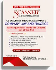Shuchita Prakashan Solved Scanner Company Law And Practice for CS Executive Programme Paper-2 Applicable for Dec 2026 & June.2027 41th Edition