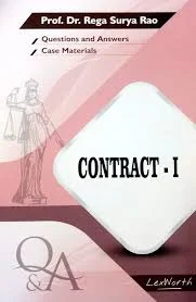 Lex Worth Q & A SERIES Contracts -I by DR.REGA SURYA RAO Reprint Edition 2026
