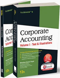Taxmann Corporate Accounting for B.COM (H) Set of 2 Vols by BHUSHAN KUMAR GOYAL Edition 2026