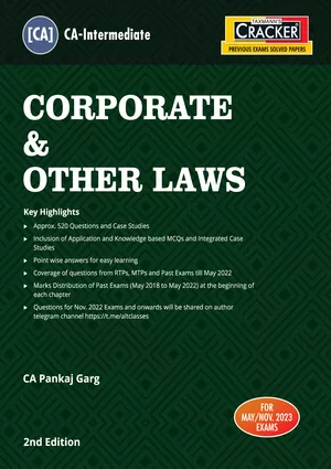 Taxmann Cracker Corporate & Other Laws For CA Inter New Syllabus by CA Pankaj Garg Applicable for Nov 2023 Exams
