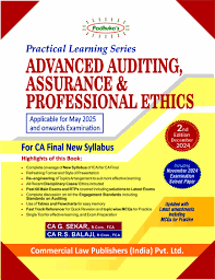 Commercial Padhuka Practical Learning Series Advanced Auditing Assurance & Professional Ethics For CA Final New Syllabus 2023 By G. Sekar Applicable for May. 2025 Exam