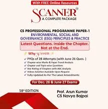 Shuchita Prakashan Solved Scanner Environmental Social and Governance Principles & Practice for CS Professional Programme Paper-1 Applicable for Dec 2026 Jun 2027 58th Edition 2027