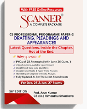 Shuchita Solved Scanner for CS Professional Module I Syllabus 2022 Paper 2 Drafting Pleadings and Appearances by ARUN KUMAR Applicable for Dec.2026 June. 2027 Exams