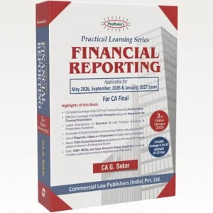 COMMERCIAL PADHUKA PRACTICAL LEARNING SERIES FINANCIAL REPORTING FOR CA FINAL NEW SYLLABUS BY G SEKAR APPLICABLE FOR MAY 2026/Sept.2026 and January 2026 Exam