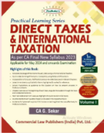Commercial Padhuka Practical Learning Series Direct Tax and International Taxation For CA Final New Syllabus 2023 Set of 2 Vols By CA G Sekar Applicable for May / November 2024 Exam
