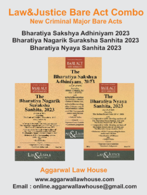 Law&Justice Bare Act Combo Bharatiya Sakshya Adhiniyam 2023, Bharatiya Nagarik Suraksha Sanhita 2023, Bharatiya Nyaya Sanhita 2023 (Set of 3 Book) Edition 2024
