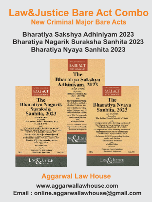 Law&Justice Bare Act Combo Bharatiya Sakshya Adhiniyam 2023, Bharatiya Nagarik Suraksha Sanhita 2023, Bharatiya Nyaya Sanhita 2023 (Set of 3 Book) Edition 2026
