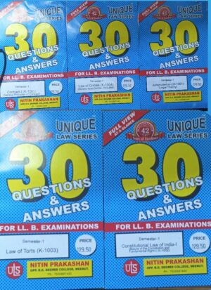 Nitin Prakashan Unique Law Series Questions & Answer Semester-1 ( K-1001, K-1002, K-1003, K-1004, K-1005) for LLB Exams Editon 2026