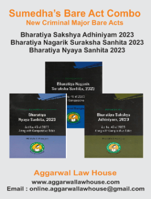 Sumedha Bare Act Combo Set of New Criminal Major Acts ( Bharatiya Sakshya Adhiniyam 2023, Bharatiya Nagarik Suraksha Sanhita 2023, Bharatiya Nyaya Sanhita 2023 ) by Harshul Bangia Edition 2024